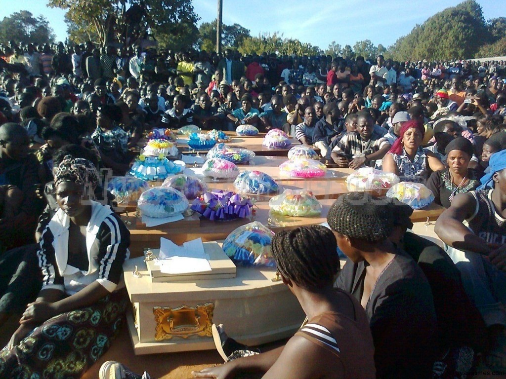 Burrying the July 20 martyrs in Mzuzu