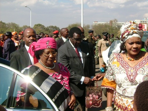 Gender Minister, welcoming President Banda