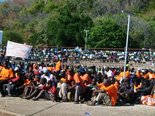 People at the rally