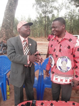 M'balaka and Richie Muheya at the Mulanje rally