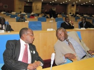 Njobvuyalema (left) and opposiiton leader John Tembo: The law should be applied
