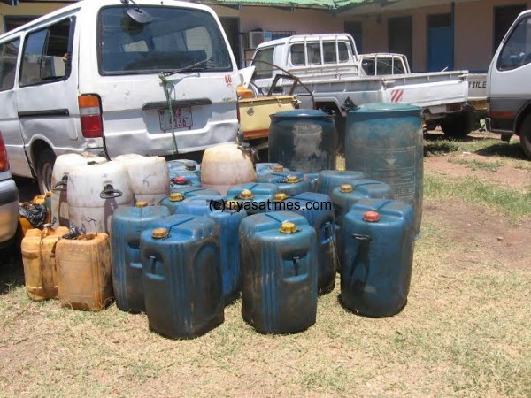 28 drums of petrol and diesel at karonga police station