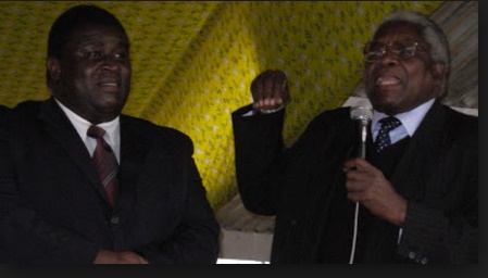  Ken Zikhale Ng'oma (left) and Gwanda Chakuamba in good old days addressing a UDF political rall