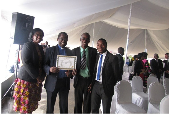 Mkandawire and Evangelical Association of Malawi advocacy team at the awards