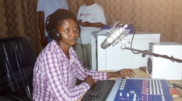 Radio presenter on training