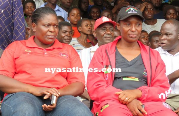 Malawi netball legends and coaches, Mary Waya and Peace Chawinga watche the games..- Photo by Jeromy Kadewere, Nyasa Times