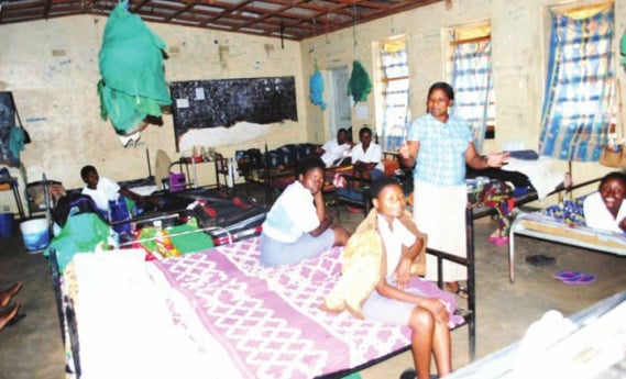 Sleeping rough: Students make a laboratory their hotel at Nsanje Secondary School