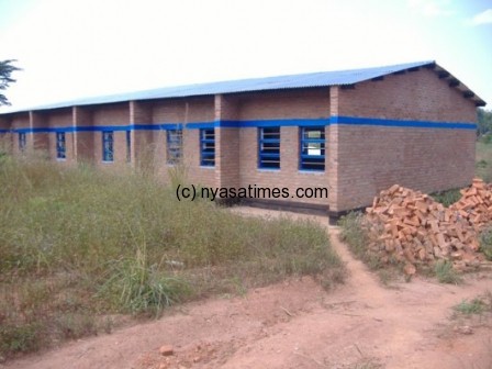 A completed school block in Lilongwe