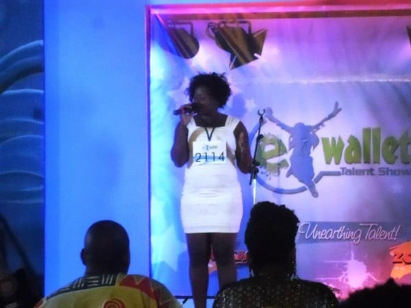 A contestant performing