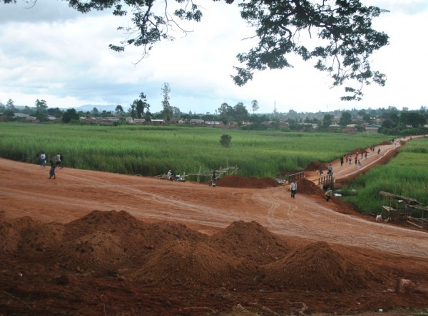 A cross section of the road connecting Mzuzu Flea Market and Mzilawaingwe residential area under construction. Pic by Yohane Chideya