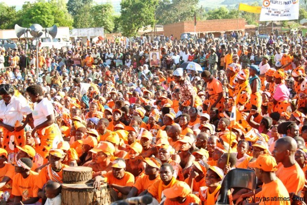 PP supporters at Chisitu in Mulanje