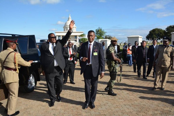 APM arriving at Ndata for Bingu memorial service