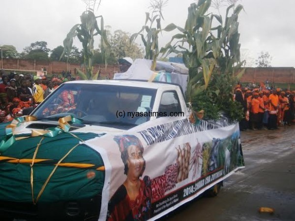 PP display maize as part of its food security policy of farm input subsidy programme