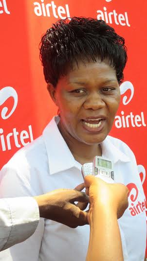 Airtel Malawi Public Relations Relation Edith Tsilizani: K100,000 for each Queens player if they win against Jamaica...Photo Jeromy Kadewere
