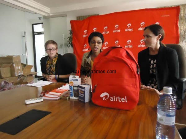 Airtel presented the school items at Camp Sky
