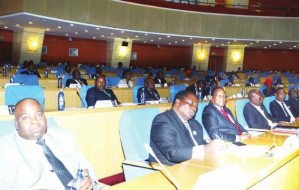 Chakwera and his MCP front -benchers in parliament