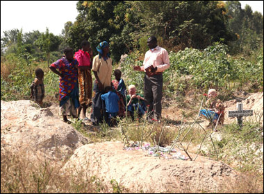 Albino grave tampered with