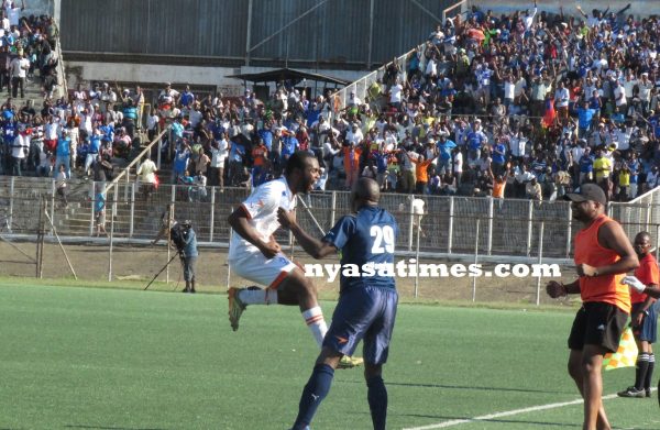 Alfred Manyozo celebrating his goal...Photo Jeromy Kadewere