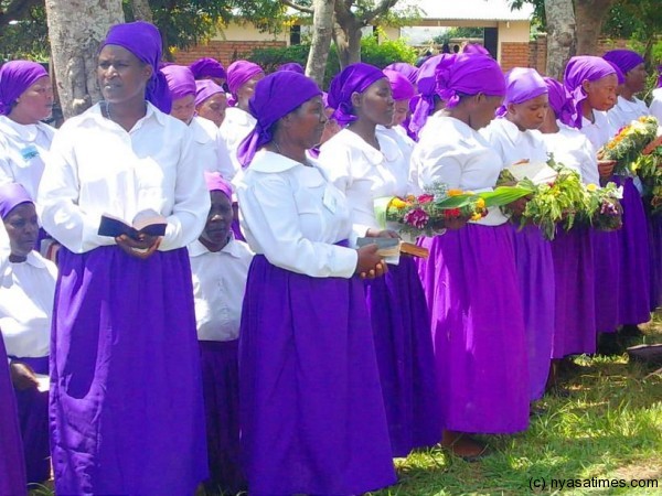 Amayi achifundo ready to lay their wreath at St Pius....Photo Jeromy Kadewere