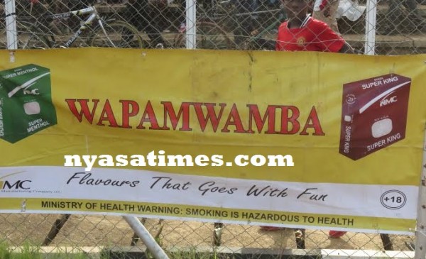 An advertising banner for BB sponsors Nyasa Manufacturing Company.