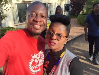 Anne Kansiime with Q Malewezi in Lilongwe