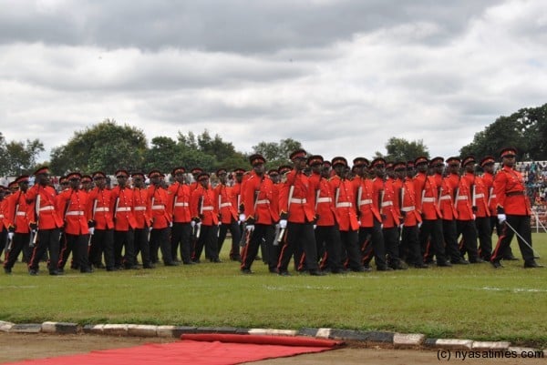 Malawi  soldiers in a military parade