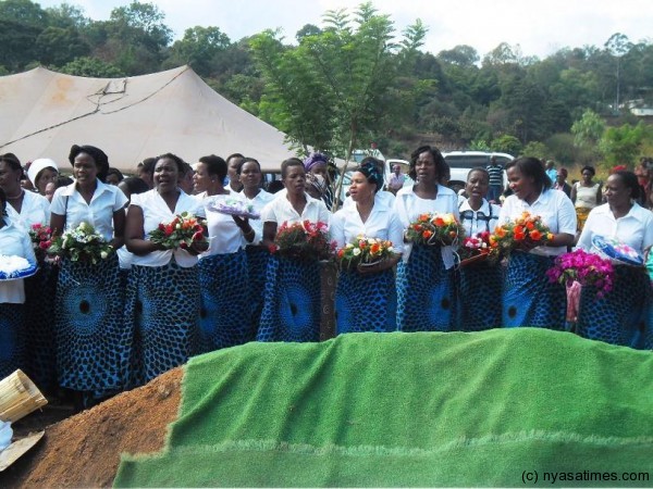 Assemblies of God women with wreathes in their hands.....Photo Jeromy Kadewere