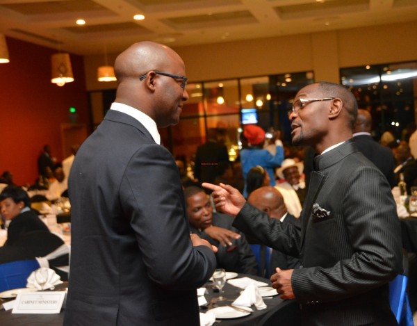 UDF president Atupele Muluzi (L) with President Peter Mutharika's special aide Ben Phiri: Governing pact