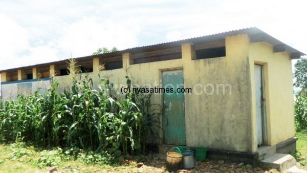 Teacher living in this 'toilet' -Photo by Nation