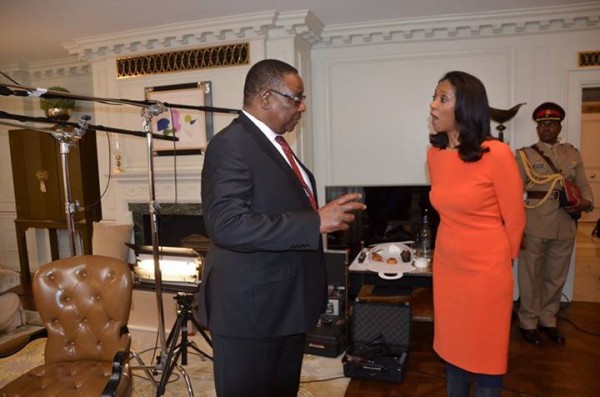 President Mutharika with BBC's Badawi after HardTalk