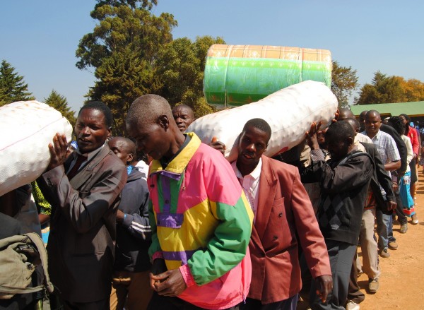 Bags of irish potato to the newly ordained priests...Photo Jeromy Kadewere