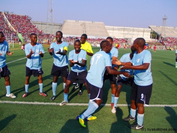 Silver players celebrating their second goal.....Photo Jeromy Kadewere