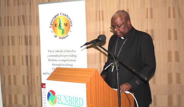 Bishop Mtumbuka delivering an opening speech