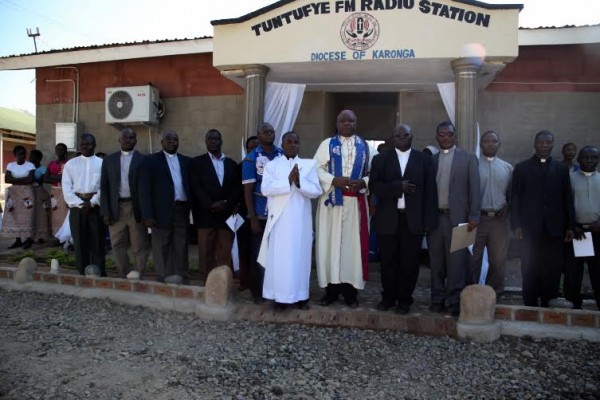 Bishop Mtumbuka with some of his Priests