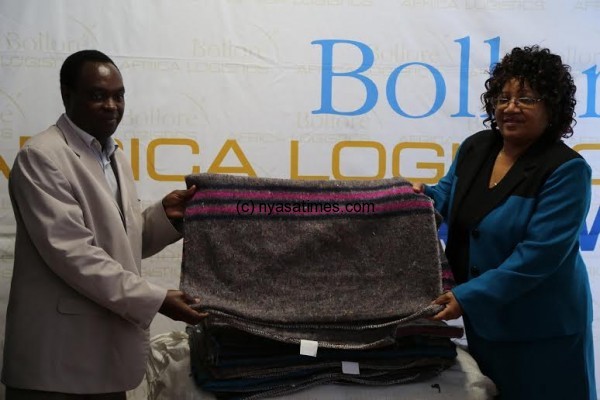 The blankets donated to World Vision to give flood victims