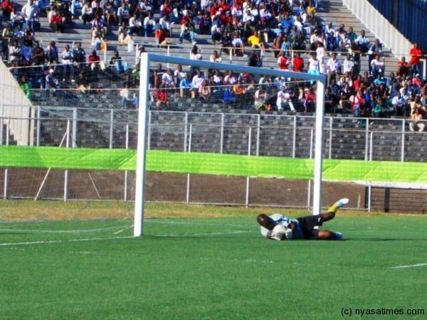 Blantyre United goalkeeper saved Zoya's penalty.....Photo Jeromy Kadewere