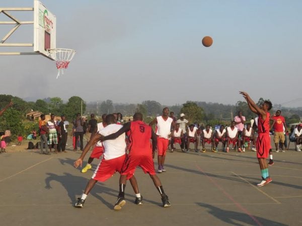 Bravehearts takes a free throw against Magang'a