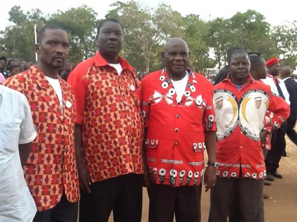 Brigadier General Chinjala retired (Sec. from right), is also seen here alongside CHEFO Secretary General (First from left) following the events at Msozi.