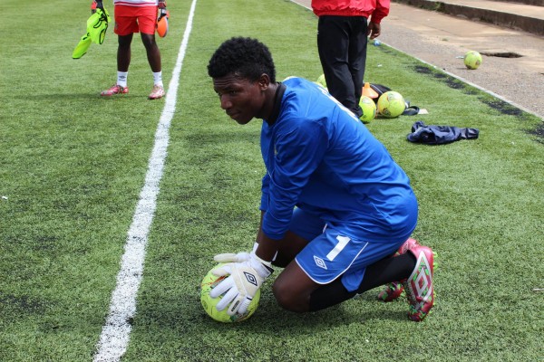 Bright Munthali ,  youngest goalkeepers in camp.....Photo by FAM