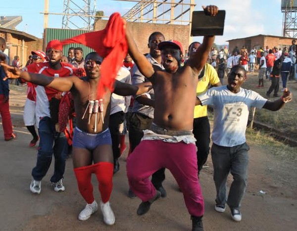 Bullets fans were jubilant after seeing their team smash Wanderers  in the derby.- Photo Jeromy Kadewere