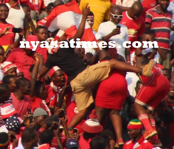 Bullets fans caught on camera on Biafra Stands.