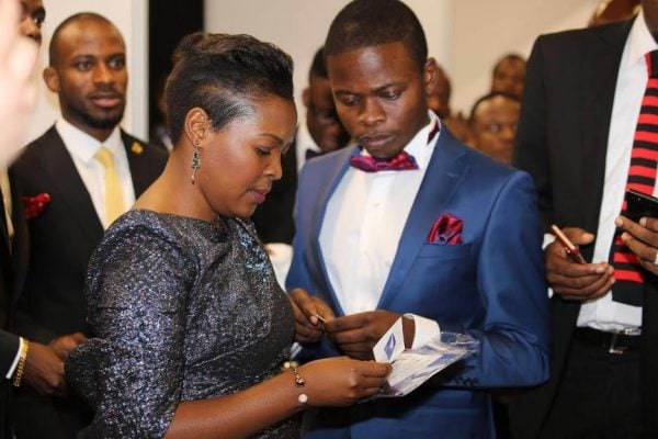 Bushiri and wife changing their sim cards after the launch