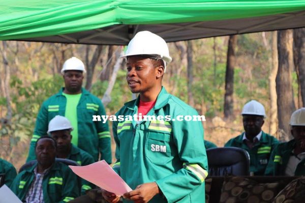 Bushiri speaking at the launch of his mine in Ndola , Zambia