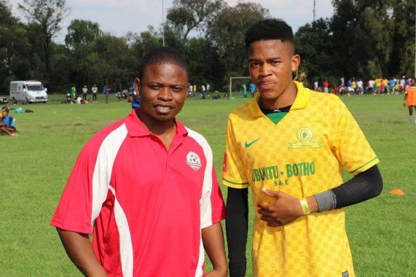 Bushiri with a young soccer talent at his academy