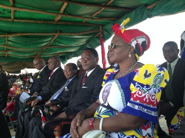 MCP stand where Chakwera, his wife, Tembo, Richard Msowotya and others sat