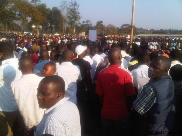 Cross section of people at Mzuzu rally