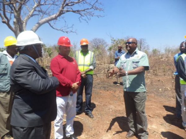 CPL Chairperson, Abdul Gaffar takes Minister Msaka a tour to some site- Pic Arnold Namanja (MANA