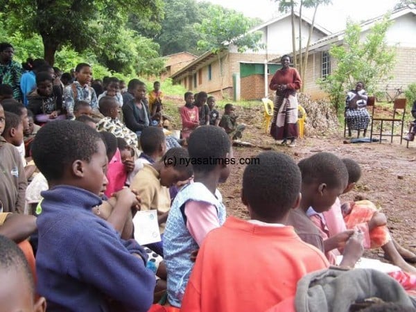 Campaiging to keep girls in school in Mulanje