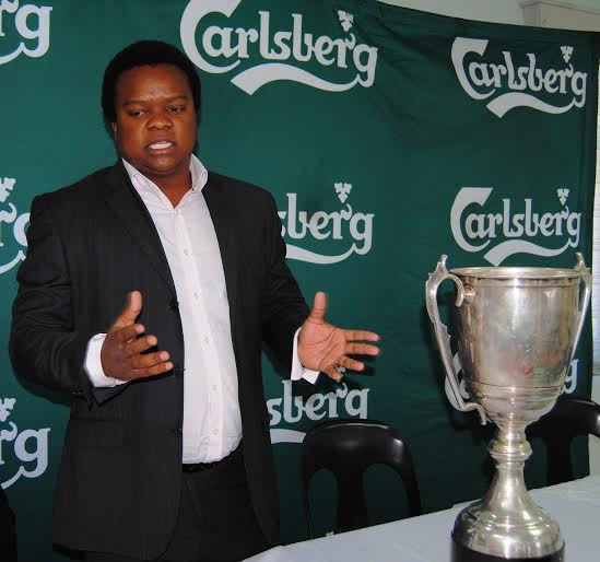 May the best team win: Carlsberg Malawi senior Brands Manager Twikale Chirwa ...Photo Jeromy Kadewere