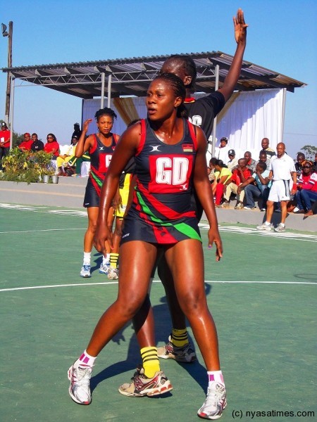 Caroline Ngwira was a marvel in defending.....Photo Jeromy Kadewere